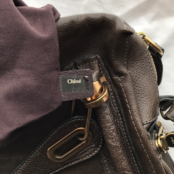 Chloe Dark Grey Leather Large Paraty Bag - Picture 3 of 3